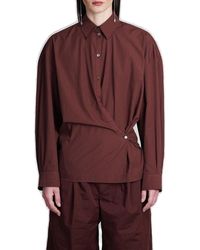 Lemaire - Twist-detailed Button-up Shirt - Lyst