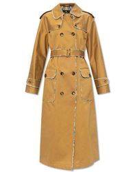 Etro - Double-breasted Belted Coat - Lyst