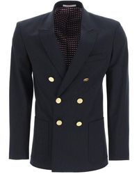 Valentino - Double-Breasted Long-Sleeved Jacket - Lyst