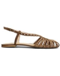 Anna F. - Camelia Studded Caged Design Sandals - Lyst