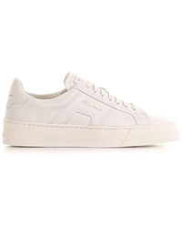Santoni - Round-toe Lace-up Sneakers - Lyst
