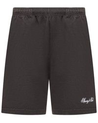 Sporty & Rich - Logo Embroidered Pocket Detailed Shorts - Lyst