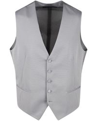 Tagliatore - V-Neck Buttoned Tailored Waistcoat - Lyst