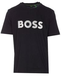 BOSS - Mesh Logo Regular-Fit T-Shirt - Lyst