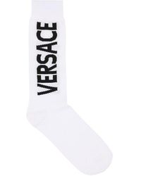 Versace - Logo Intarsia Ankle Socks - Lyst