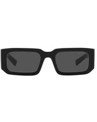 Prada Italy 54mm 06ysf Rectangular Sunglasses - Black