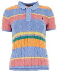 Polo Ralph Lauren - Slim Fit Cable-knit Polo Shirt - Lyst