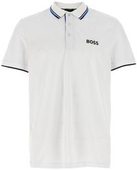 BOSS - Logo Embroidered Short-Sleeved Polo Shirt - Lyst