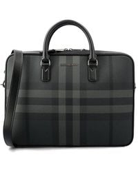 Burberry - Ainsworth Checked Zipped Briefcase - Lyst
