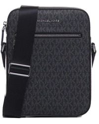Michael Kors - Varick Logo Detailed Zipped Messenger Bag - Lyst