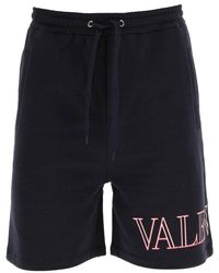 Valentino - Logo Printed Drawstring Shorts - Lyst