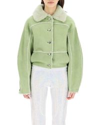 Saks Potts Kahlo Shearling Jacket - Green
