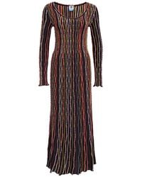 M Missoni Long Multicolour Striped Dress
