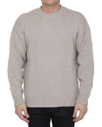 Roberto Collina - Crewneck Knitted Sweater - Lyst