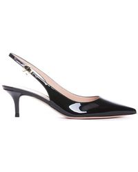 Gianvito Rossi - Slingback Pointed-toe Slip-on Pumps - Lyst