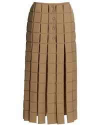 A.W.A.K.E. MODE - Cut-out Detailed Padded Midi Skirt - Lyst