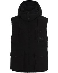 Mens Clothing Jackets Waistcoats and gilets for Men Grey Dolce & Gabbana Insulated Hooded Vest in Grey 