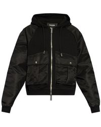 DSquared² - Cropped Relax Fit Utility Hoodie - Lyst