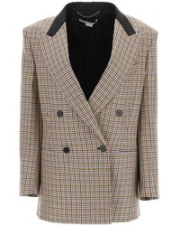 Stella McCartney Meya Jacket In Houndstooth Wool - Multicolour