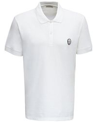 Alexander McQueen - White Cotton Polo Shirt With Logo Patch - Lyst