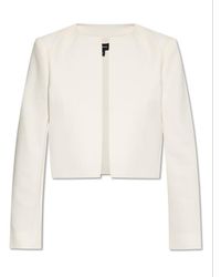 Theory - Collarless Cropped Jacket - Lyst
