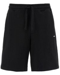 BOSS - Logo Printed Drawstring Bermuda Shorts - Lyst