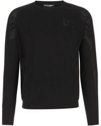 Dolce & Gabbana - Perforated Detailed Crewneck Sweatshirt - Lyst