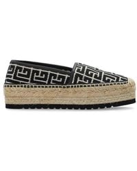 Balmain - Alex Monogrammed Platform Espadrilles - Lyst