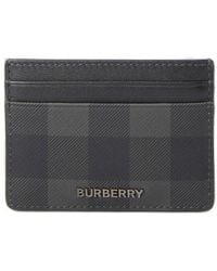 Burberry Sandon Check Card Holder - Grey