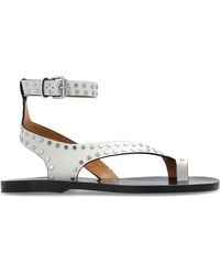 Isabel Marant - Jiona Stud-embellished Ankle Strapped Sandals - Lyst