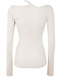 Low Classic - Cut-out Detail Long Sleeve Top - Lyst