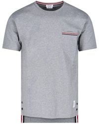 Thom Browne Straight Hem Crewneck T-shirt - Grey