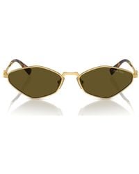 Miu Miu - Geometric Frame Regard Sunglasses - Lyst