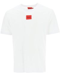 HUGO - Diragolino212 Label Logo T-shirt Nos - Lyst
