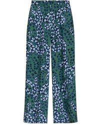 Lanvin - Silk Pleated Trousers - Lyst