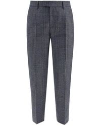 Barena Chequered Tailored Trousers - Blue