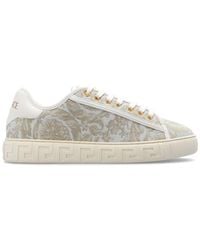 Versace - Barocco Greca Lace-up Sneakers - Lyst