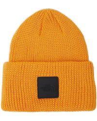 The North Face - Logo Patch Knitted Beanie - Lyst