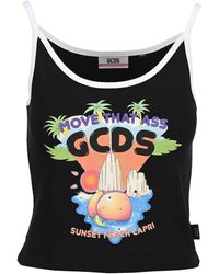 Gcds Top With Thin Straps - Black