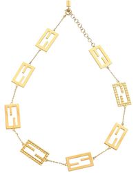 Fendi Necklaces For Women Up To 51 Off At Lyst Com baguette ff motif necklace