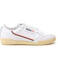 adidas originals continental 80 trainers in white snakeskin with gum sole