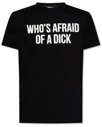DSquared² - Slogan Print Crewneck T-shirt - Lyst