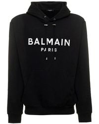 Balmain - Hoodie With Contrasting Logo Print - Lyst