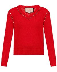 Gucci - Studded Sweater - Lyst