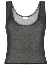 Saint Laurent - Modal Blend Top - Lyst