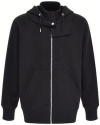 Givenchy - Zip-Up Drawstring Hoodie - Lyst