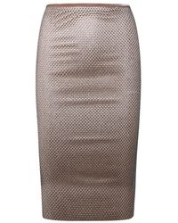 Sportmax - Senior Silver Viscose Skirt - Lyst