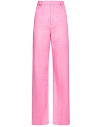 Jacquemus High Waist Slim Fit Pants - Pink
