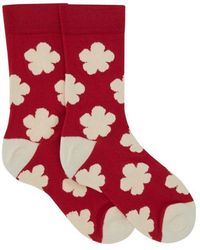KENZO - Cotton Blend Socks With Floral Pattern - Lyst