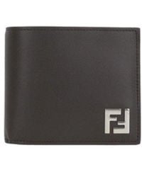 Fendi - Logo Plaque Bi-Fold Wallet - Lyst